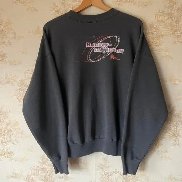 Vintage 90s 1998 Harley Davidson SweatshirtFaded Daytona Bike WeekBoxy XL